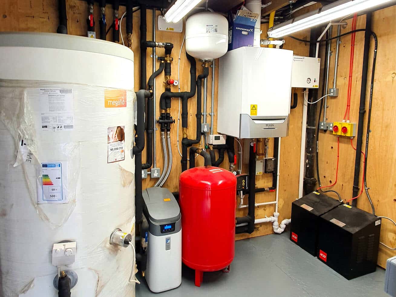 Completed boiler and hot-water plant installation