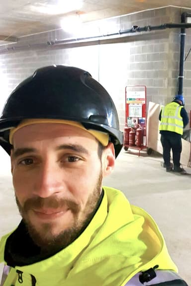 Robert Manaila on site, checking completed work